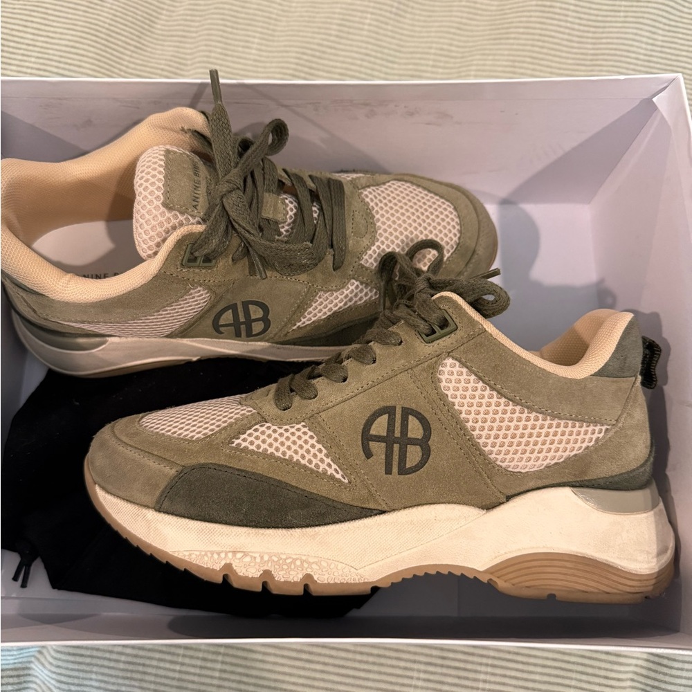 Anine Bing Khaki Sneakers